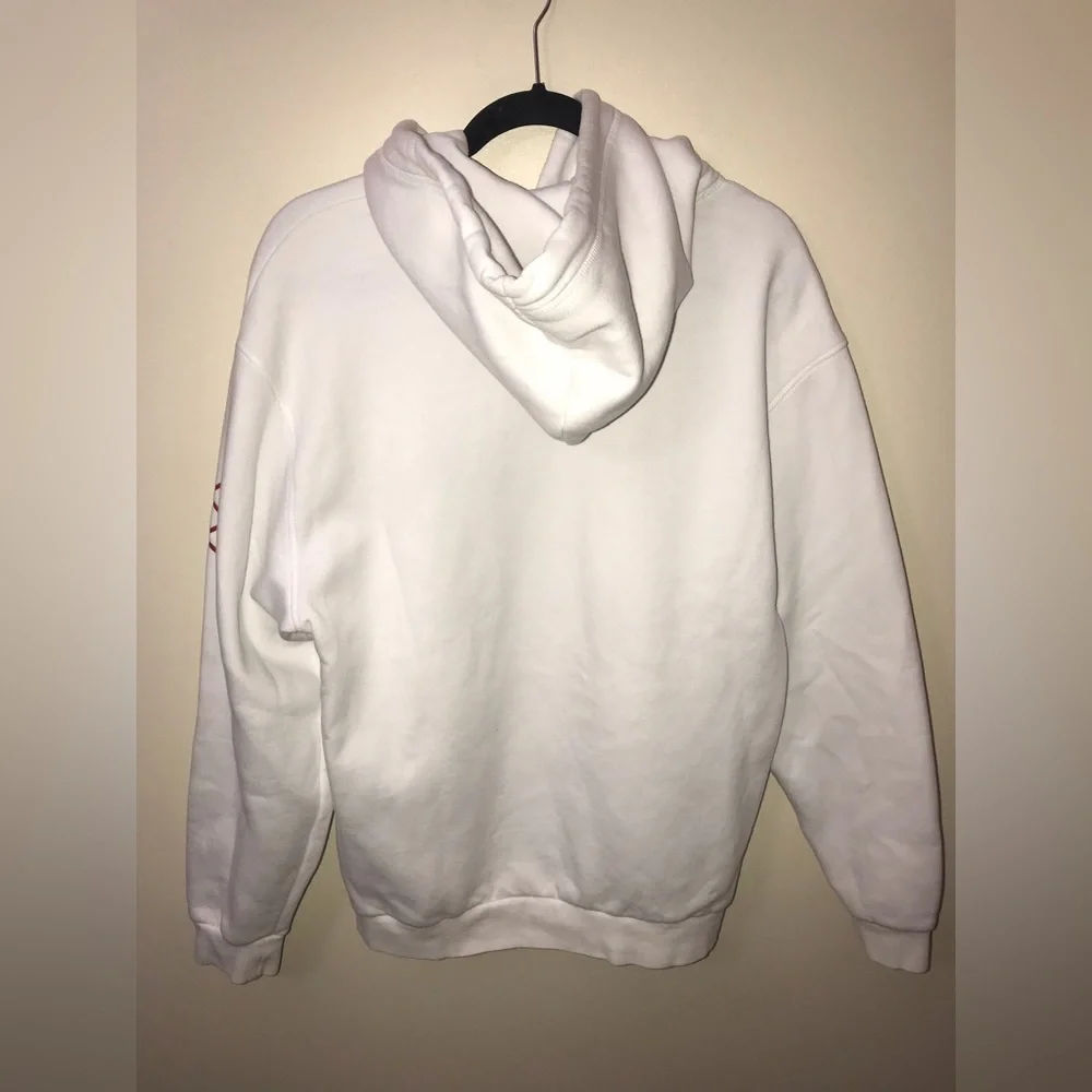 DIVIDED Mens Cotton Blend Soft White Printed Graphic Hoodie Sweatshirt Size M